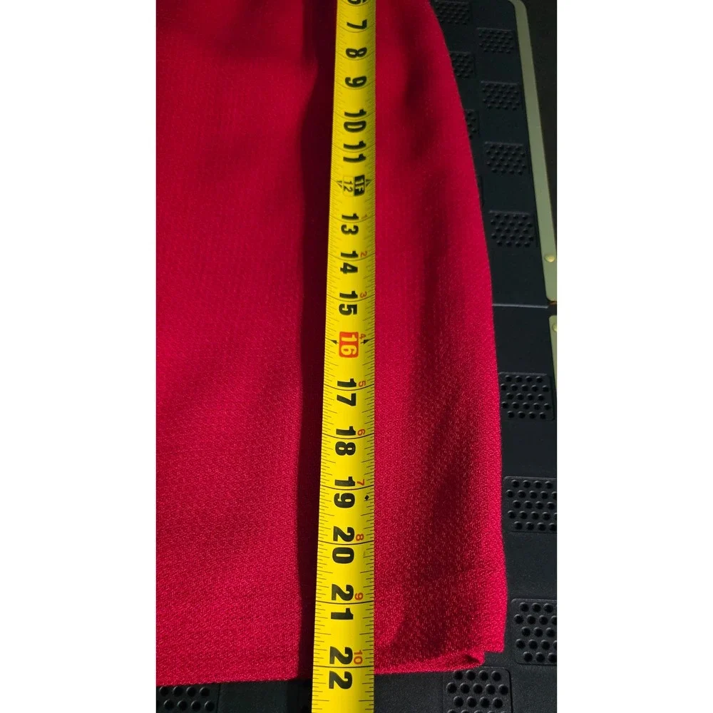 Metro Collection New York Vintage Red Textured Pencil Skirt Size 10 Made in USA‎